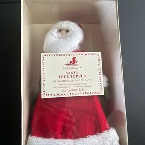 Pottery Barn Kids Red and White Santa Tree Topper